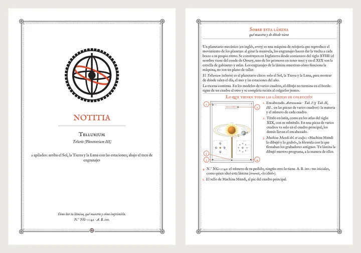 La Notitia, la tarjeta que explica cómo leer la lámina
