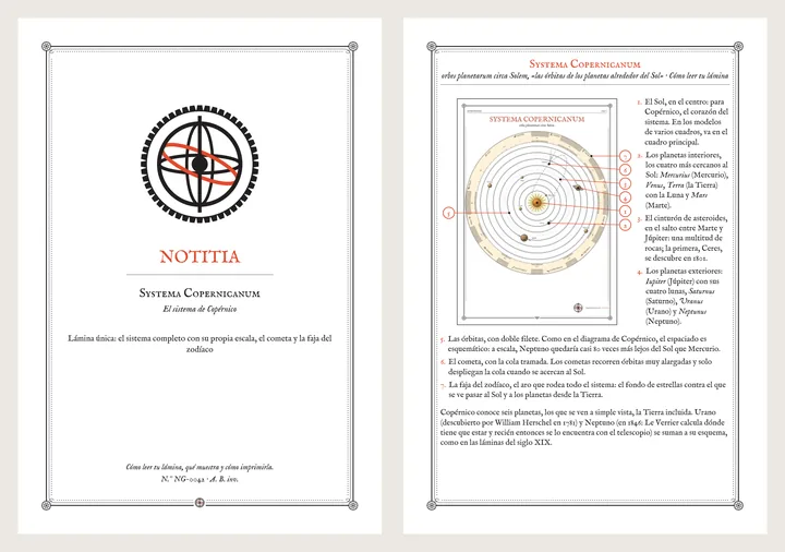 La Notitia, la tarjeta que explica cómo leer la lámina