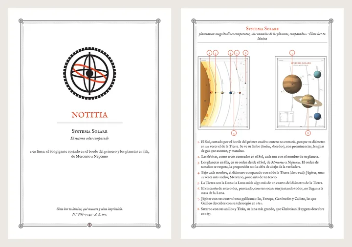 La Notitia, la tarjeta que explica cómo leer la lámina
